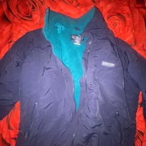 Lands' End Men's Dark Blue Puffer Jacket